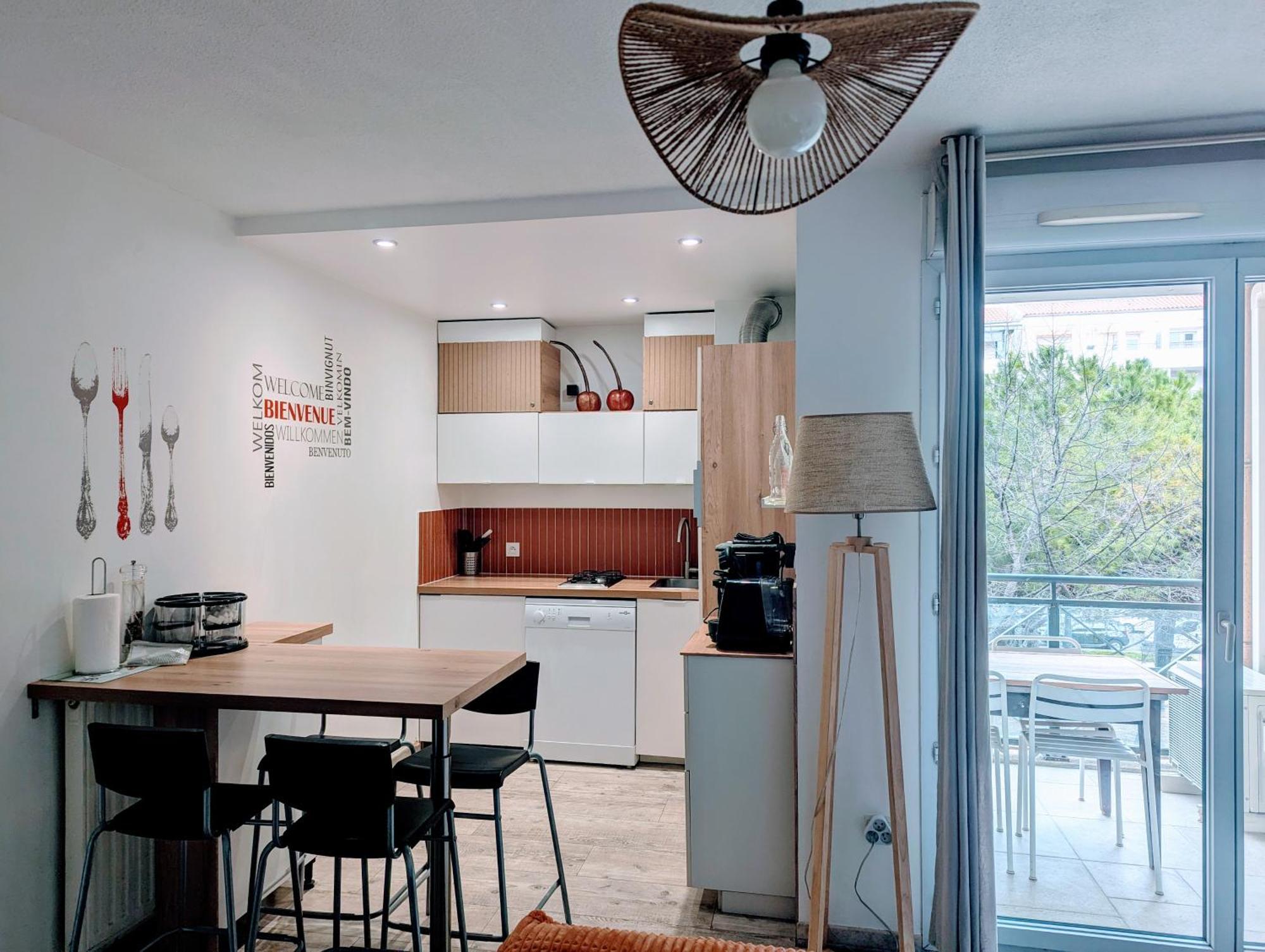 Apartmán F2 Garage Box Wifi Terasse Clim Gare Fac Eco Richter Montpellier Exteriér fotografie